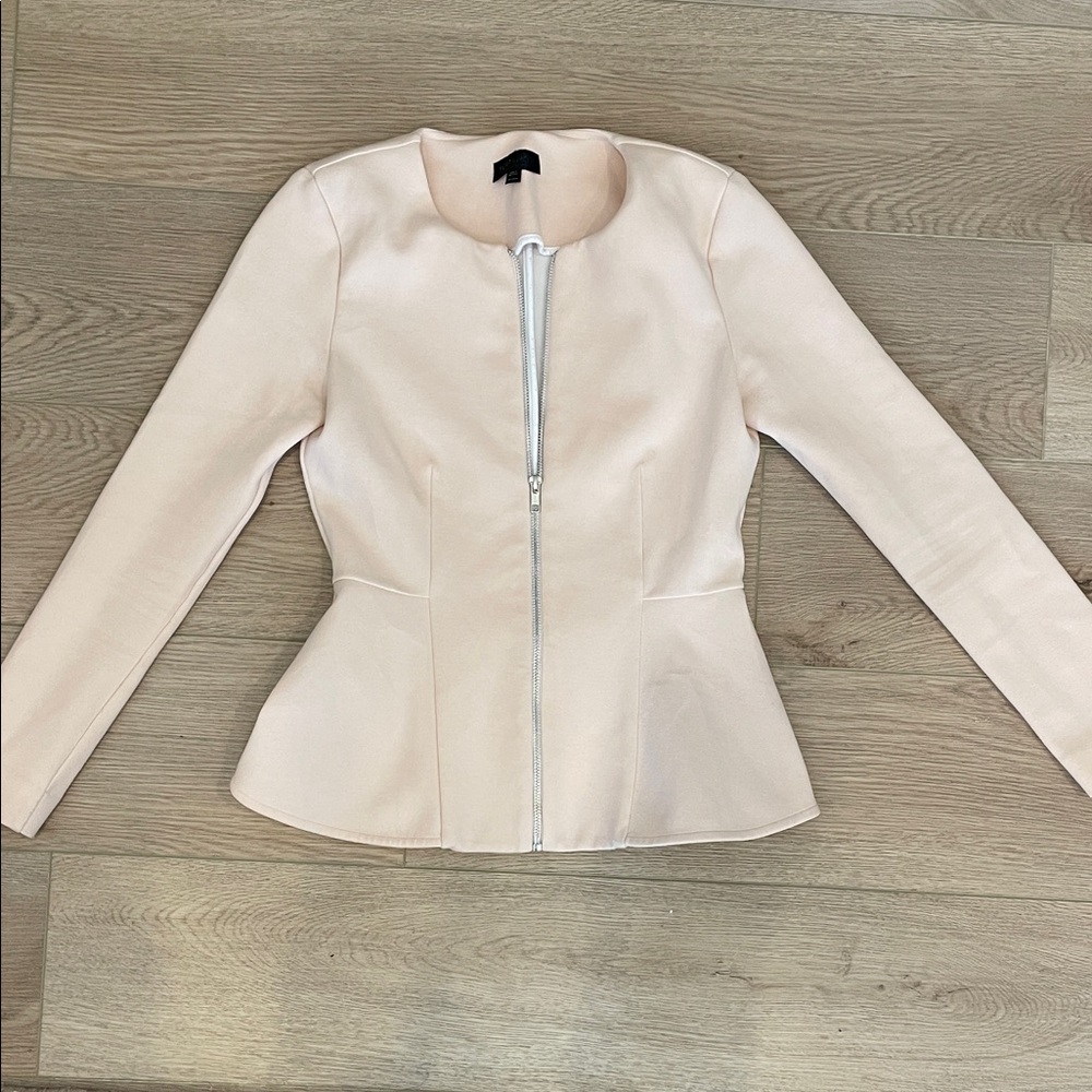 Topshop blush peplum jacket